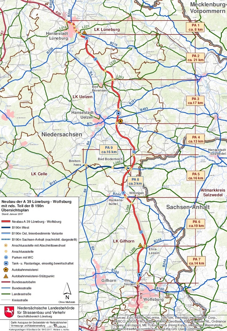 Die Autobahn 39 Zwischen Lüneburg Und Wolfsburg | Nds. Landesbehörde ...