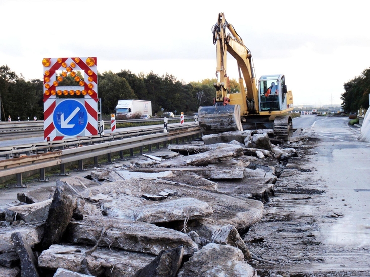 Bauarbeiten auf der A 2 (Symbolfoto)