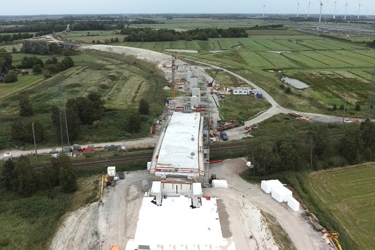 Emden, B210, Brücke, Brückenbau, Ostfriesland, Borssum, Friesland, Hafen