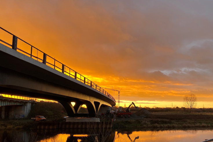 Ab Freitagmorgen, 20. Dezember 2024, kann der Verkehr über die neue Allerbrücke rollen.